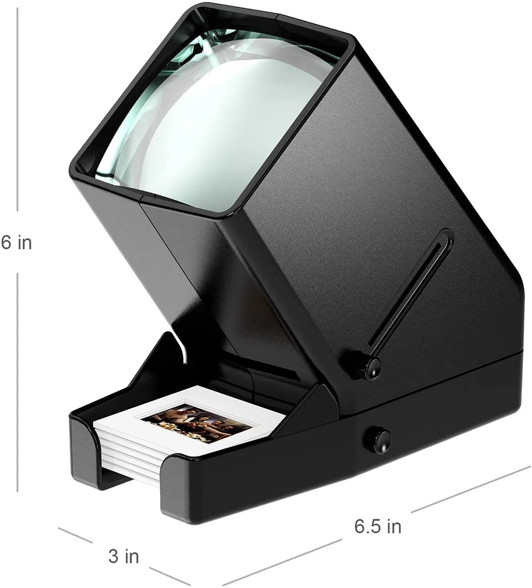 Visore per diapositive e negativi a LED portatili da 35 mm Proiettore di diapositive Visualizzatore di diapositive da tavolo a LED Daylight Ingrandimento 3x per diapositive da Lettore diapositive