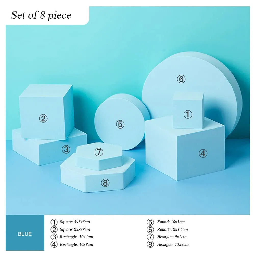 8 in 1 - Set di accessori per la fotografia in schiuma, per esposizione, accessori, gioielli, cosmetici, modello, profumeria e bigiotteria