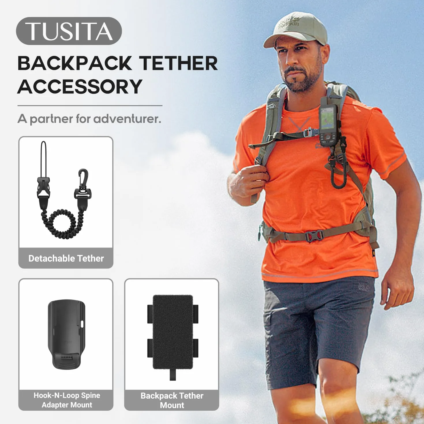 TUSITA Staffa a Strappo da Spallaccio Supporto Accessorio Compatibile con Garmin GPS Handhelds, 010-11855-00