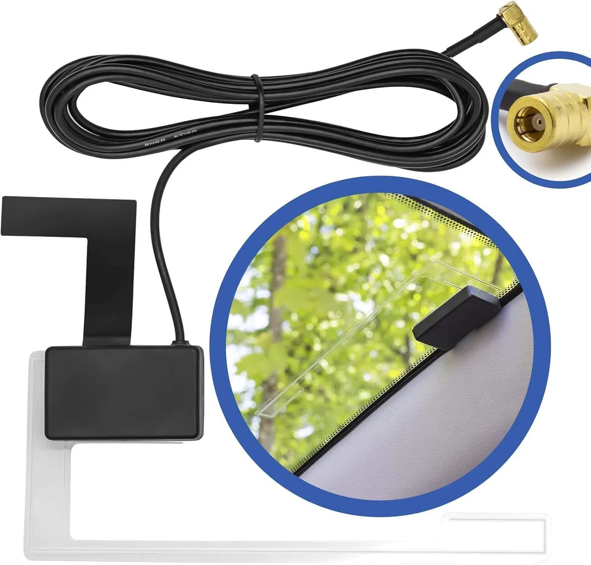 CADLEY + Ricevitore per Autoradio,Digitale Ricevitore Sintonizzatore DAB+ con Antenna, Interfaccia Antenna SMA e USB 2.0, Modulo DAB per Autoradio Android