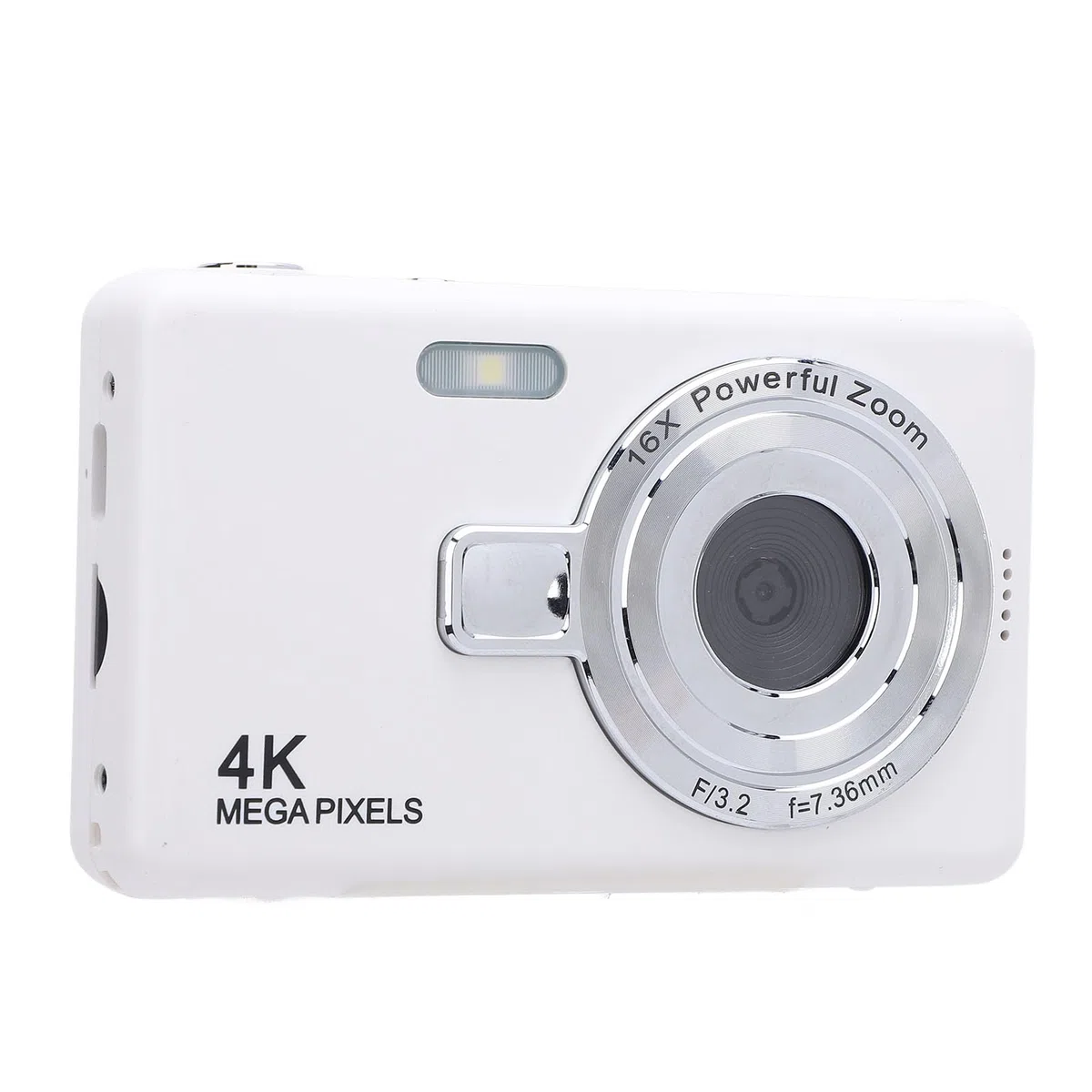 Camera Digitale Compatta, Fotocamera Digitale 4K da 50 MP, Zoom 16x, Schermo IPS da 2,4 Pollici, Anti -shake, Selfie, Compatto Fotografia Facile con la Famiglia, (32GB)