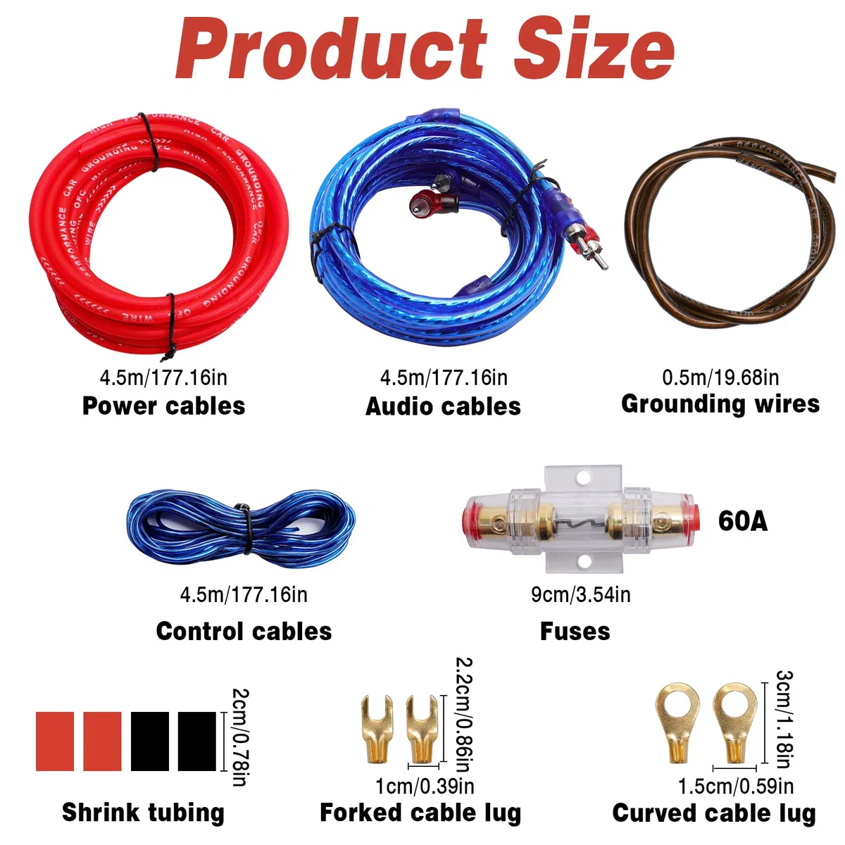Kit Cavi per Amplificatori per Auto, Ticeed 10GA Cavi per Amplificatore Cablaggio Subwoofer Auto Subwoofer Audio AMP RCA per Auto
