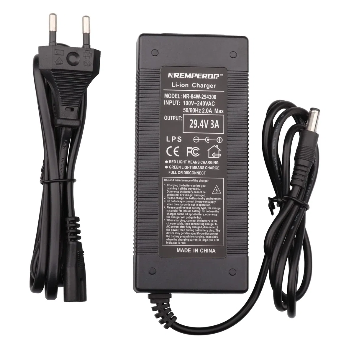 29,4V Caricabatteria per al Litio Per 25,2V 24V 7S Bici Batteria elettrica skateboard 29,4V 3A Caricabatteria per al Litio Per 25,2V 24V 7S Bici Batteria elettrica skateboard