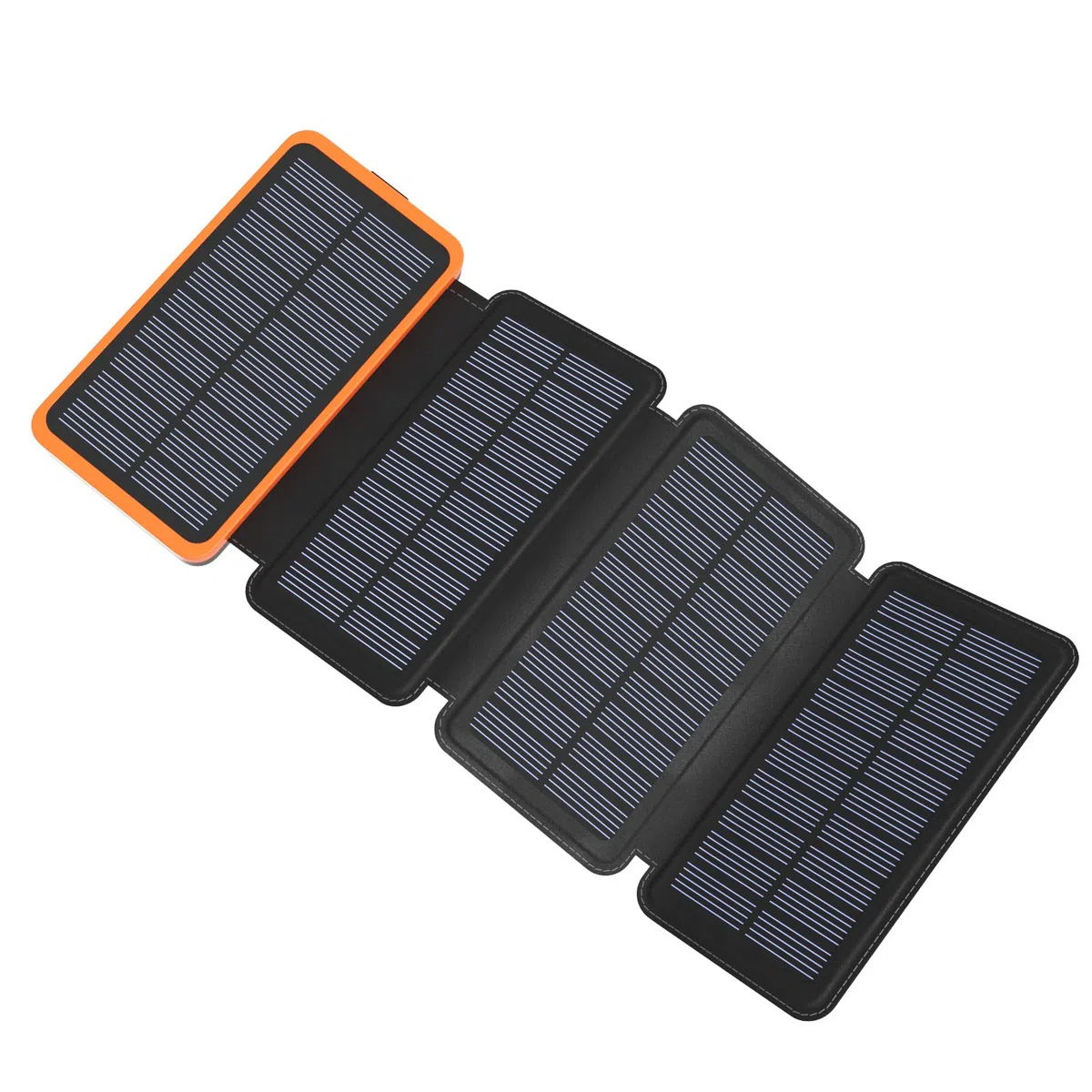 Caricabatterie Solare Power Bank - 27000mAh Solar 22,5W per Cellulare, Portatile a Ricarica Rapida con 4 Pannelli Solari e Torcia Elettrica, USB, per Telefoni Tablet Campeggio