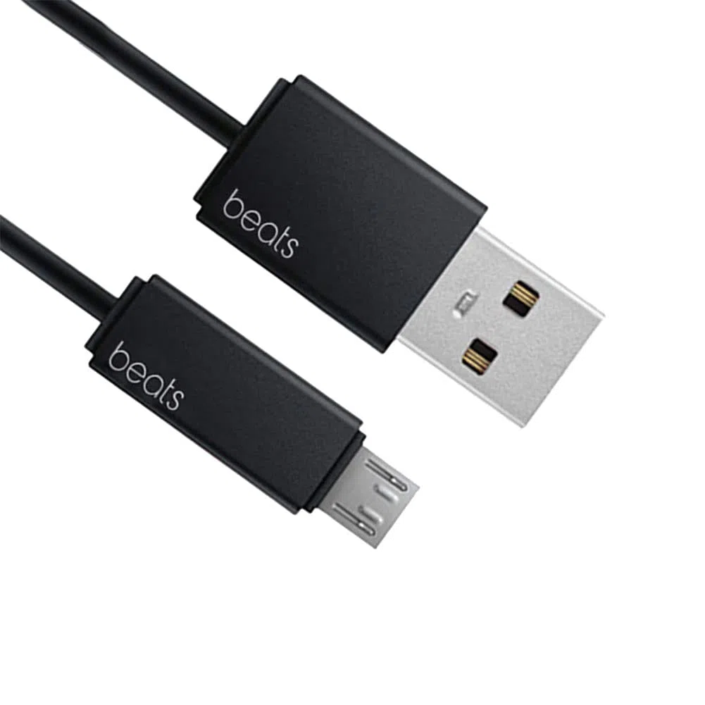 Cavo di ricarica Micro USB di ricambio compatibile con Beats by Dr Dre Studio Solo Powerbeats 3 2.0 cuffie e altoparlanti per pillole (Nero)