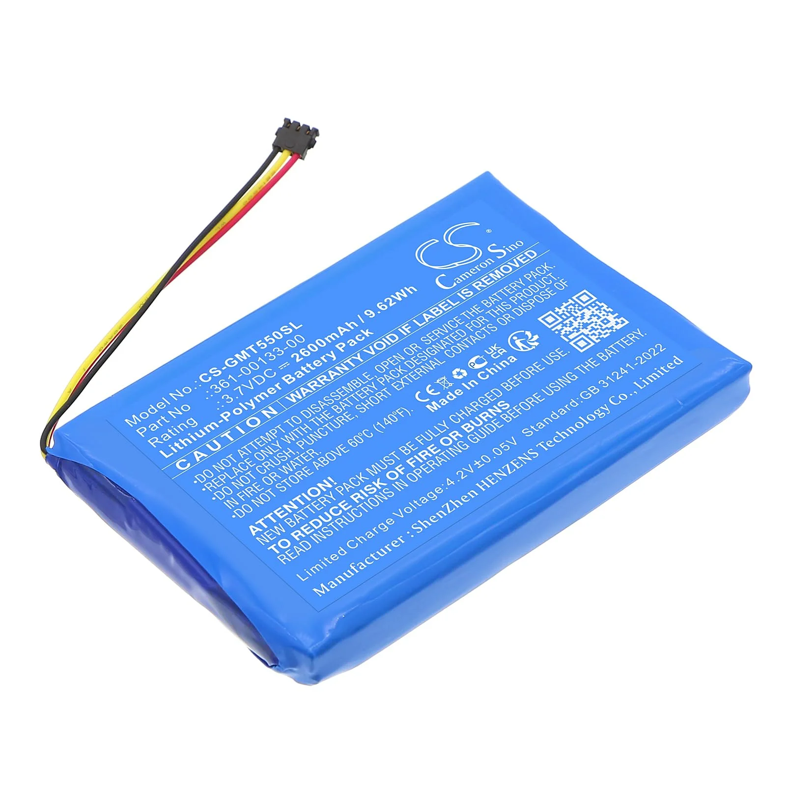 TECHTEK Batteria 2600mAh compatibile con [Garmin] Tread 5.5, Zumo XT sostituisce 361-00133-00 FBA