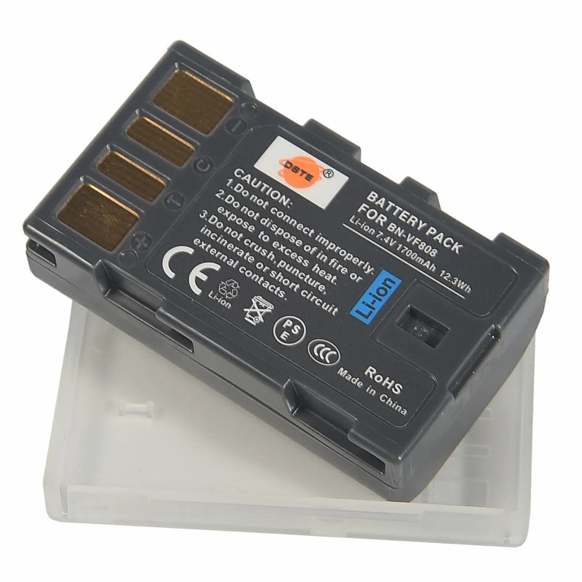 DSTE BN-VF808 BN-VF808U Batteria + Caricabatteria Compatible per JVC GZ-MG130 GZ-MG132 GZ-MG135 GZ-MG148 GZ-MG150 GZ-MG155 GZ-MG175 GZ-MG275