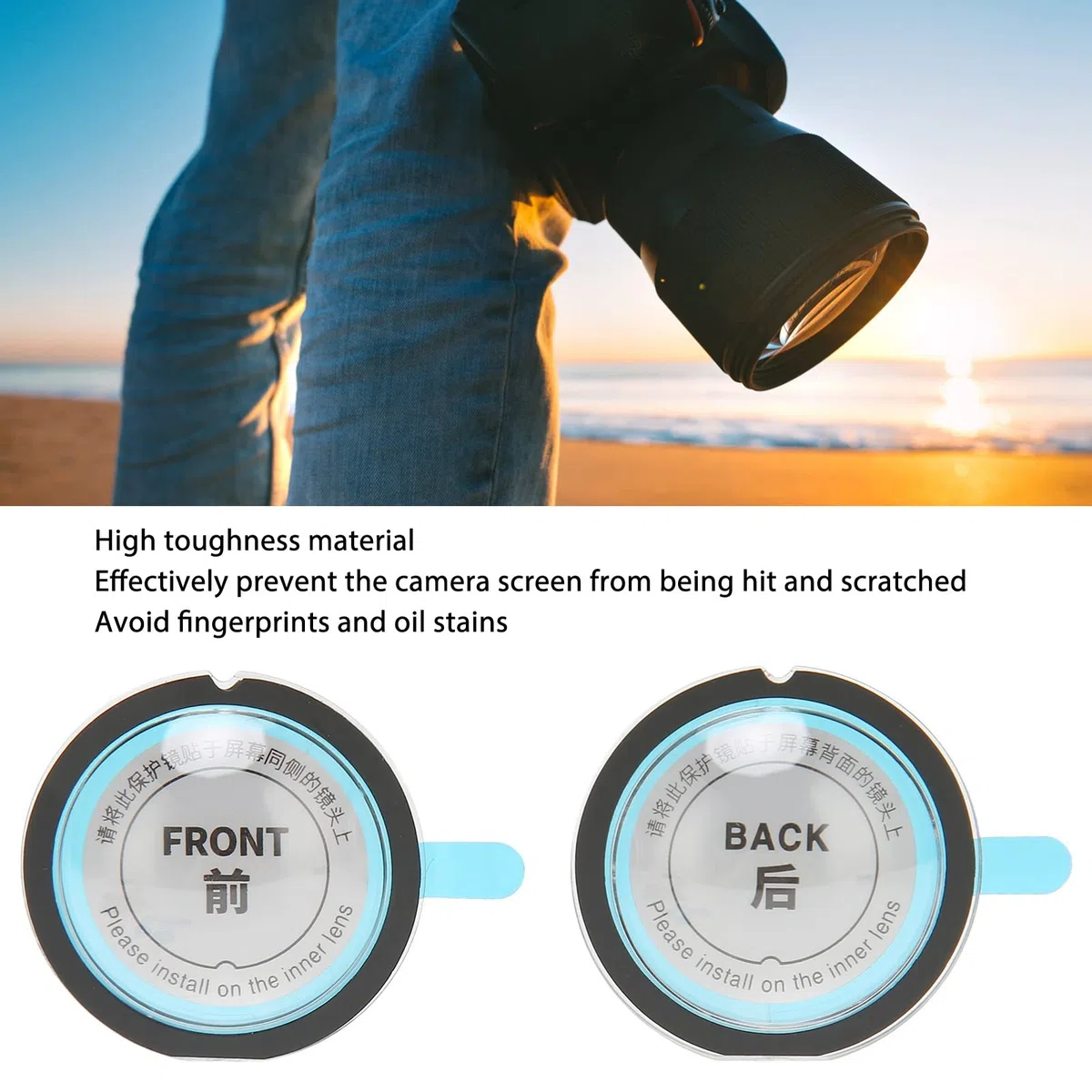 Dual Lens Guards per X3 Panoramic Camera, Cover Protettiva PC Antigraffio Sticky Lens Protector per Insta 360 X3 Panoramic Lens Accessories