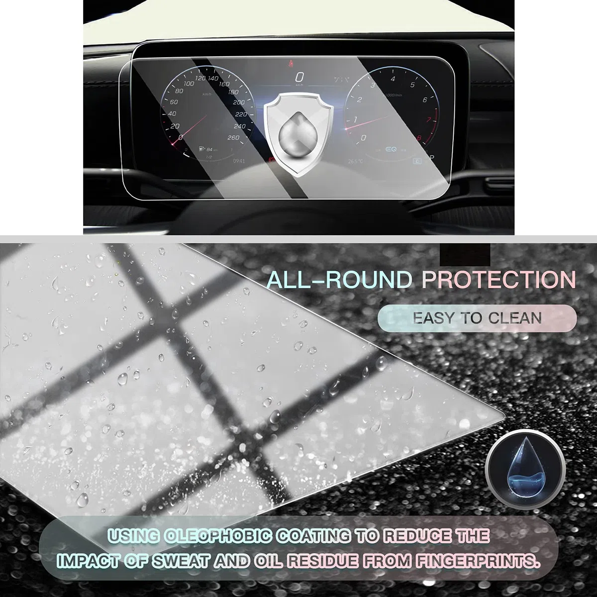 CDEFG Mercedes Classe C W206 2021-2023 2024 X253 Pellicola protettiva per navigatore auto vetro temperato 9H, antigraffio, 11,9 pollici, GPS pellicola protettiva per il navigatore Accessorio
