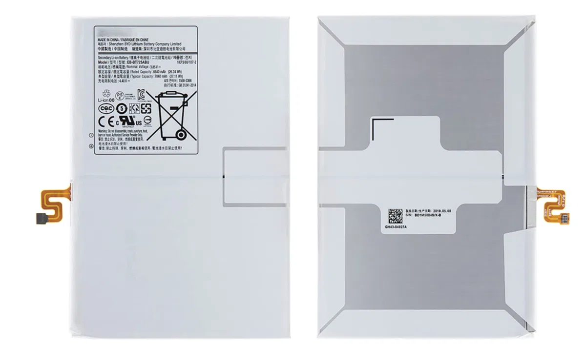 Audiosystem Batteria Compatibile Per Samsung Galaxy TAB S6 LITE Sm-P610 Sm-P615 Eb-Bt725abe Cap. Originale 7040mah