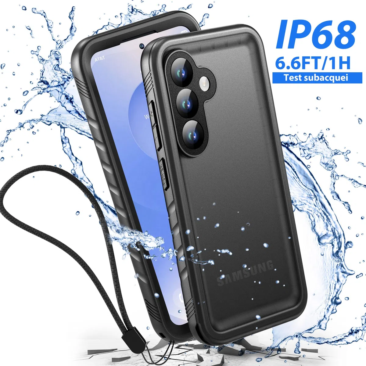SPORTLINK Cover per Samsung Galaxy S25 Impermeabile - 360 Full Body Armor Protettiva S25 Case [IP68 Waterproof] [6FT Antiurto] Custodie Antipolvere Subacquea con Fotocamera/Schermo Protezione
