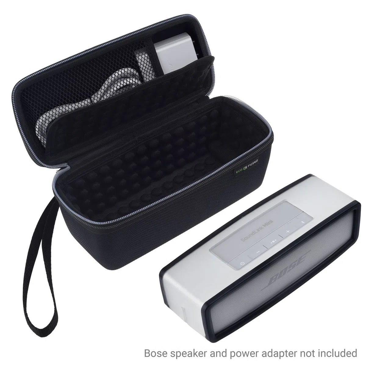 Custodia di Trasporto per Proteggere e Trasportare il tuo Bose Soundlink Mini 1 e 2 - Interno Imbottito con Bolle per Altoparlante e Dock - Tasca in Rete - Laccetto da Polso