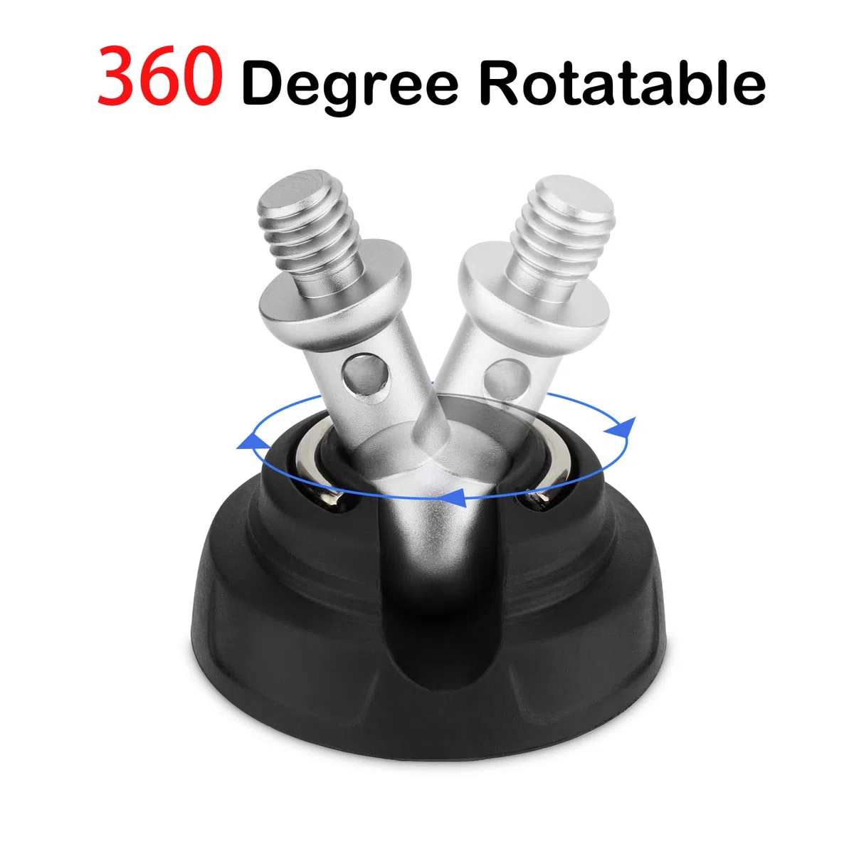Set di 3 piedini per treppiede in gomma con viti da 9,5 mm, filettatura antiscivolo universale per fori per viti da 9,5 mm, larghezza 50 mm