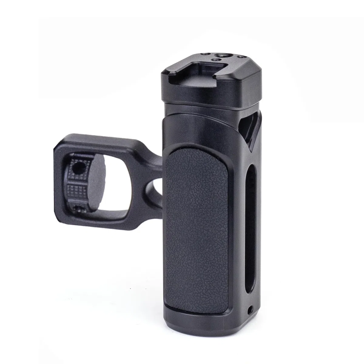 Zeadio Maniglia laterale regolabile per fotocamera con manopola da 1/4"-20 e supporto per slitta fredda per fotocamere DSLR mirrorless, supporto per telefono, per registrazione, treppiede Vlog, kit di