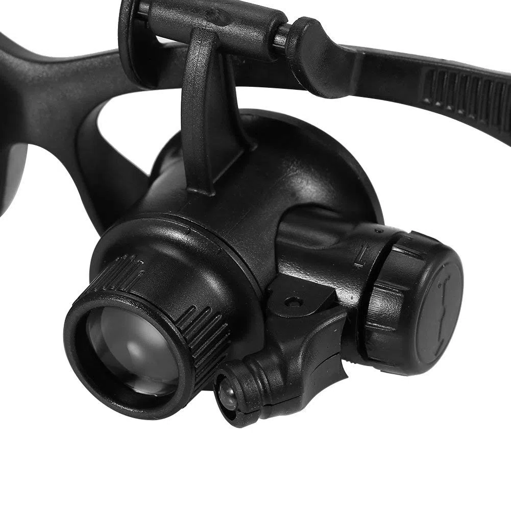Double Eyes Jewelry Lente, Occhiali con lente d'ingrandimento 10X, 15X, 20X, 25X, New Head Wearing Magnifying Lens Occhio Doppio Gioielli Guarda Riparazione Lente Di Ingrandimento Occhiali