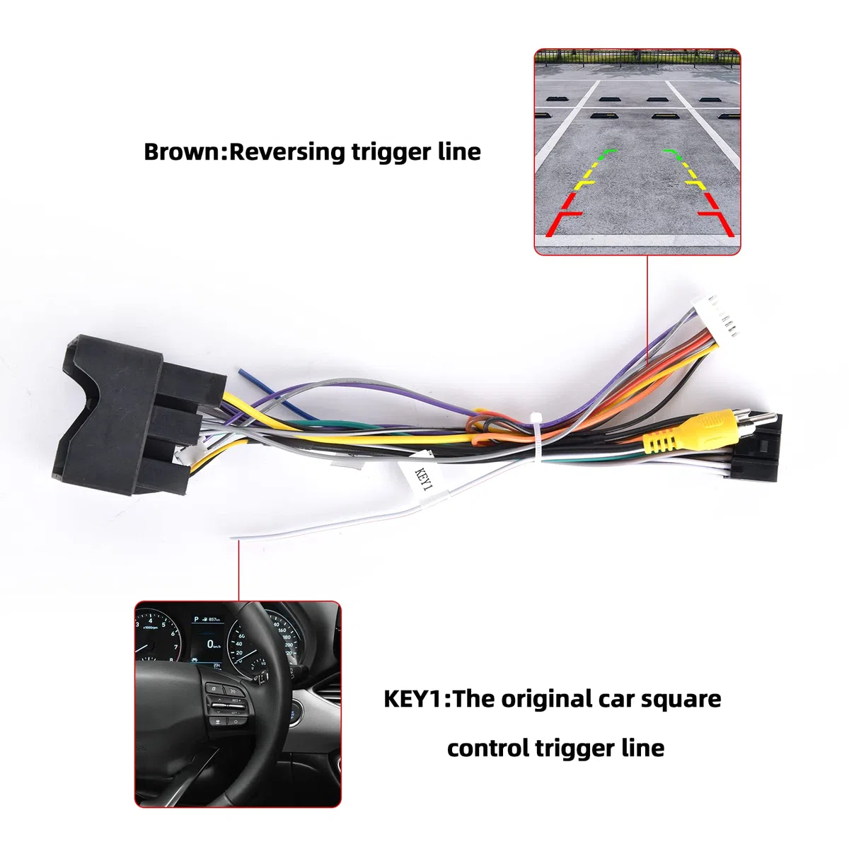 Adattatore per Cablaggio Autoradio a 52 PIN Compatibile con il Connettore di Alimentazione/Altoparlante di VW Skoda Golf Touran Passat Jetta Polo Tiguan per l'installazione di Autoradio Aftermarket