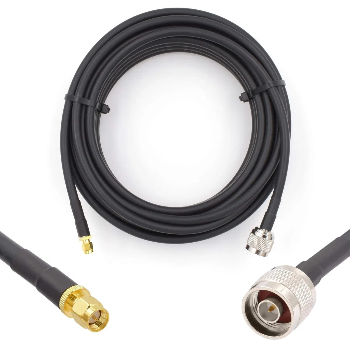 N Maschio a SMA Maschio Cavo coassiale 5m 50ohm 5D-FB Ø7,5mm prolunga 5 metri a bassissima perdita per LTE Antenna esterna 4G 5G Modem Amplificatore GSM Router WIFI Ripetitore cellulare