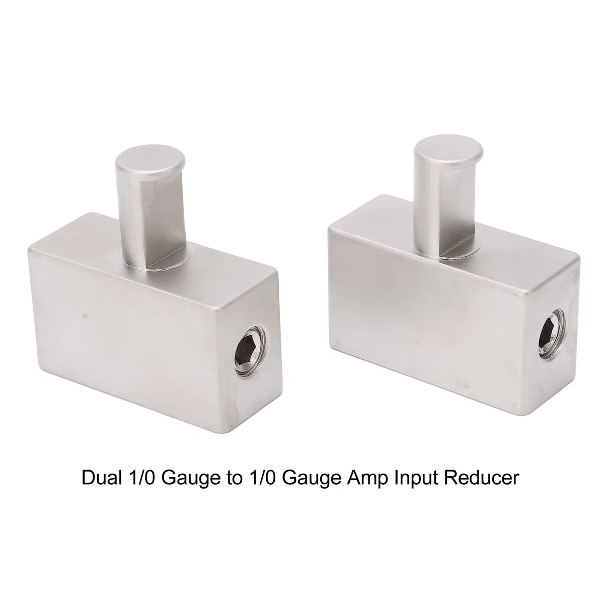 Pissente Riduttore di Ingresso Amplificatore Audio per Auto, Confezione da 2 Adattatori AWG, Doppio Calibro 1/0 a Calibro 1/0, in Lega di Alluminio