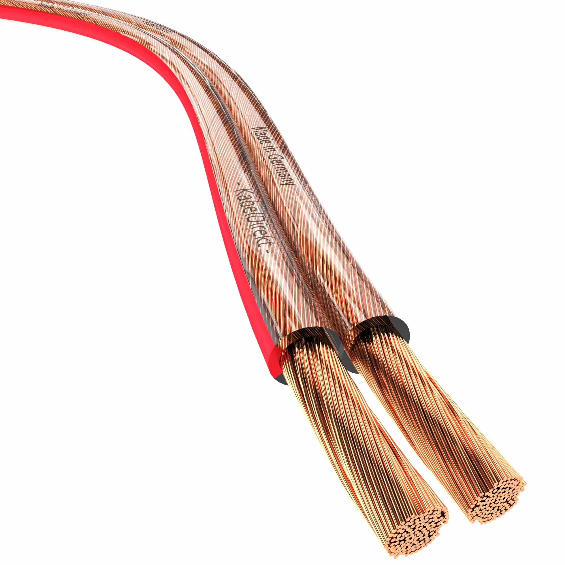 KabelDirekt – 15 m Cavo audio per diffusori acustici (2x2,5mm² Cavo per altoparlante, Made in Germany, in rame puro, con marcatura di polarità, la massima qualità musicale) PRO Series