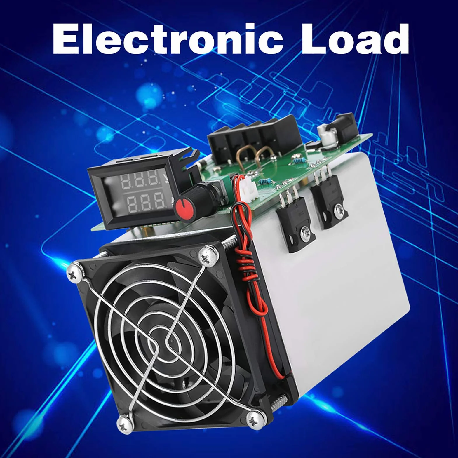 Modulo di Carico Elettronico DC 12V 0-20A 250W - Tester Capacità Batteria con Monitor di Scarica a Corrente Costante per Test e Burn-in Schede