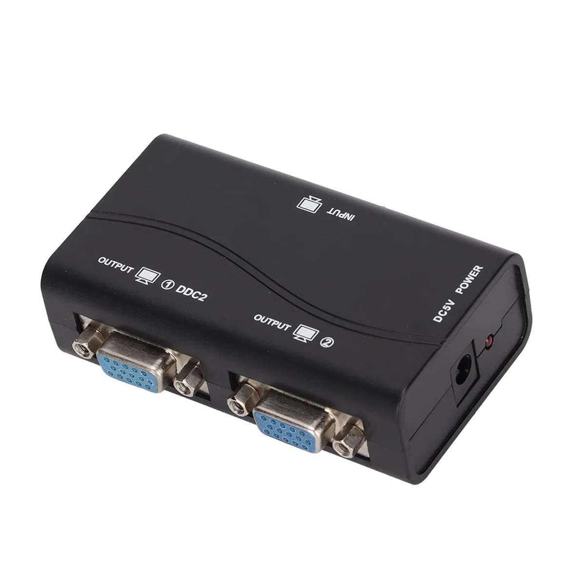 PUSOKEI Splitter VGA 1 in 2 out, Splitter Video 1080P a Doppio Monitor, Splitter GA di Trasmissione 40 M/131.2ft Duplicazione dello Schermo 1 in 2 out per PC Portatile da Monitorare