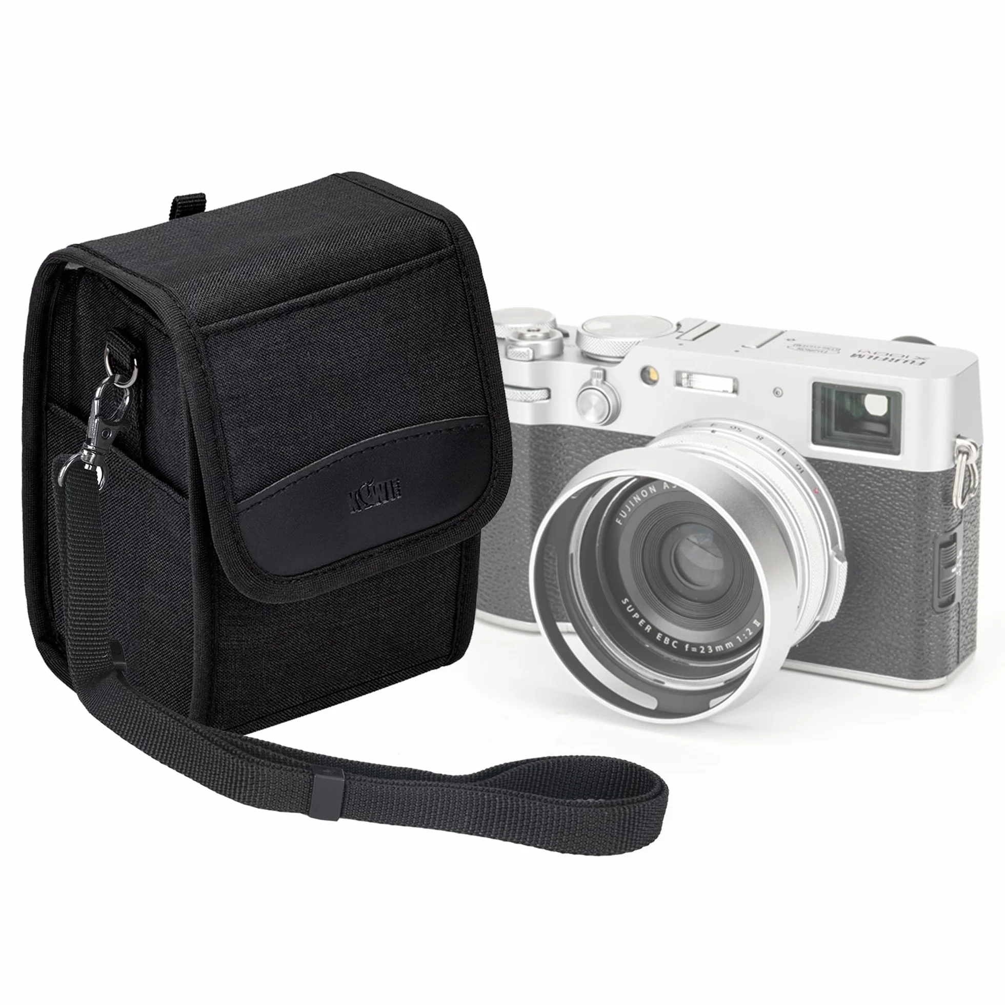 Kiwifotos Borsa a tracolla compatta per fotocamera digitale SLR/Mirrorless e obiettivi per Canon, Nikon, Sony, Fujifilm, Ricoh, con tracolla (150x90x90mm)