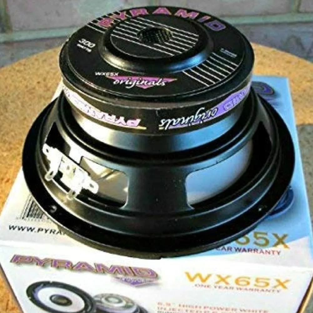 KIT SET PER PYRAMID WX65X 1 woofer altoparlante diffusore da 16,5 cm 165 mm 6,5" di diametro, da 150 watt rms e 300 watt max, impedenza 4 ohm, per auto 1 pezzo