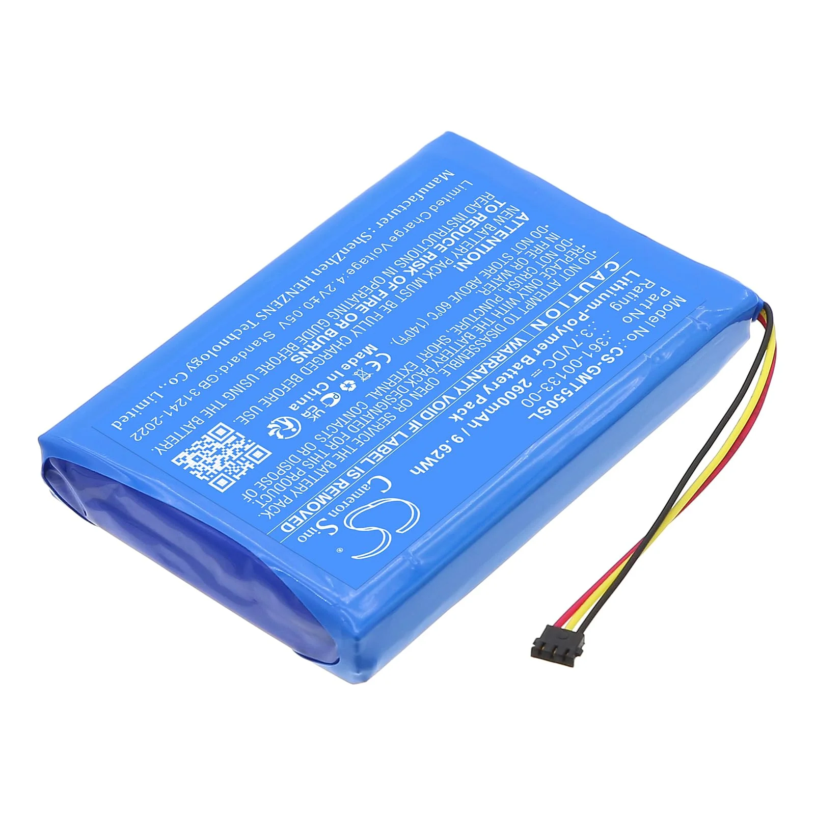 TECHTEK Batteria 2600mAh compatibile con [Garmin] Tread 5.5, Zumo XT sostituisce 361-00133-00 FBA