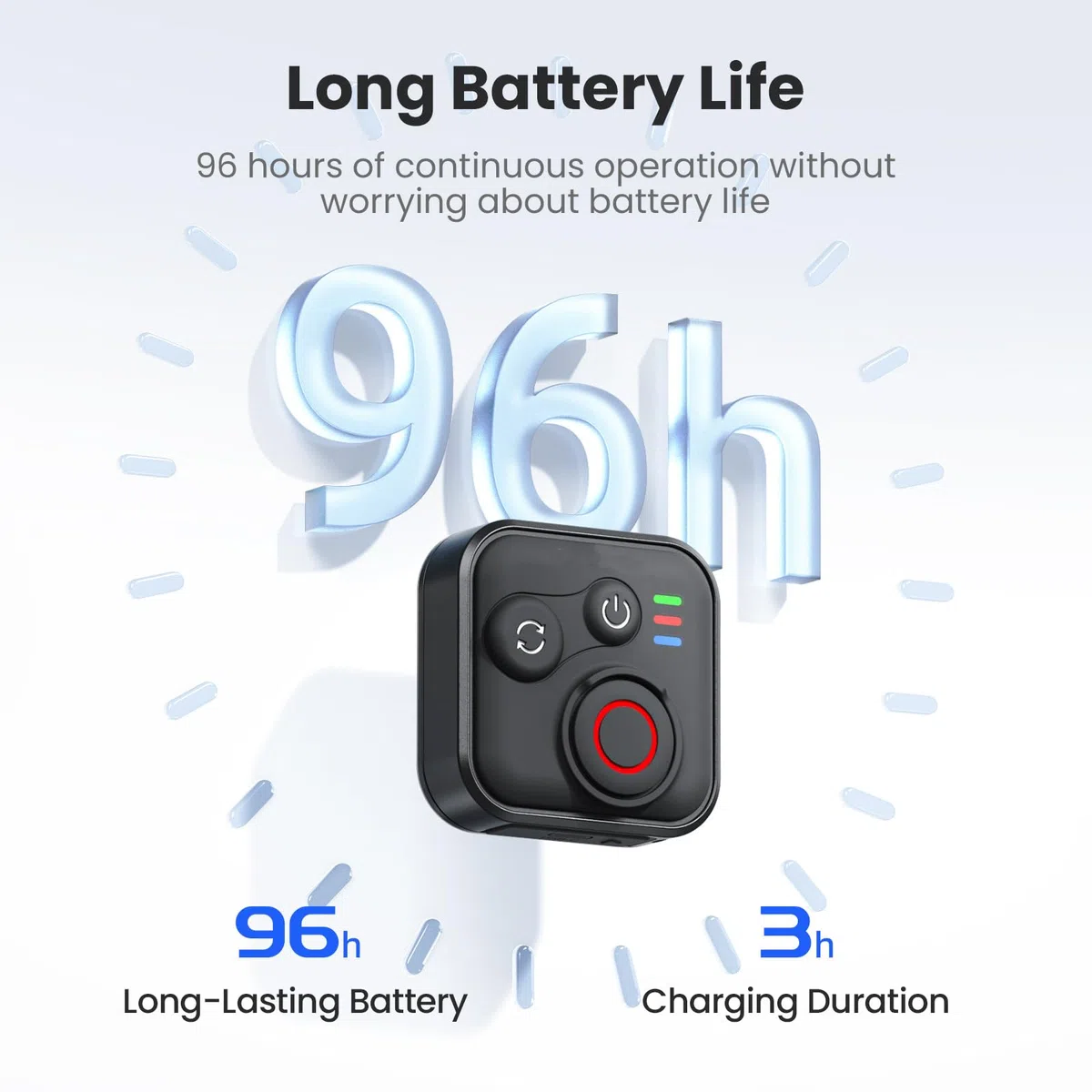 Telecomando Bluetooth senza fili intelligente per GoPro Hero 13/12 e Insta360 X5/GO 3S/Ace Pro 2, controllo otturatore impermeabile con cavo di ricarica