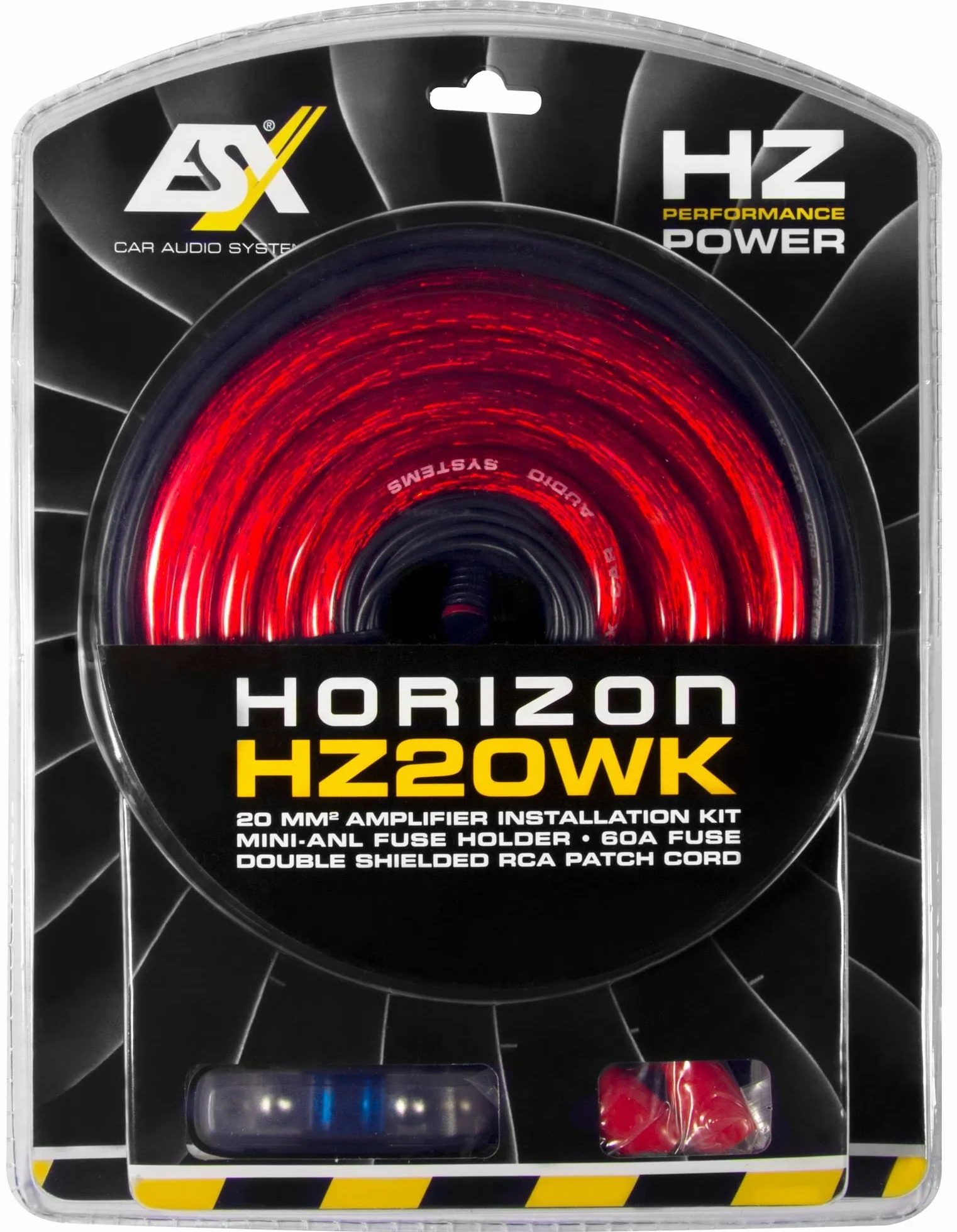 ESX HZ20WK - Kabelkit 20mm² mit 5m Cinchkabel und Mini-ANL Sicherung