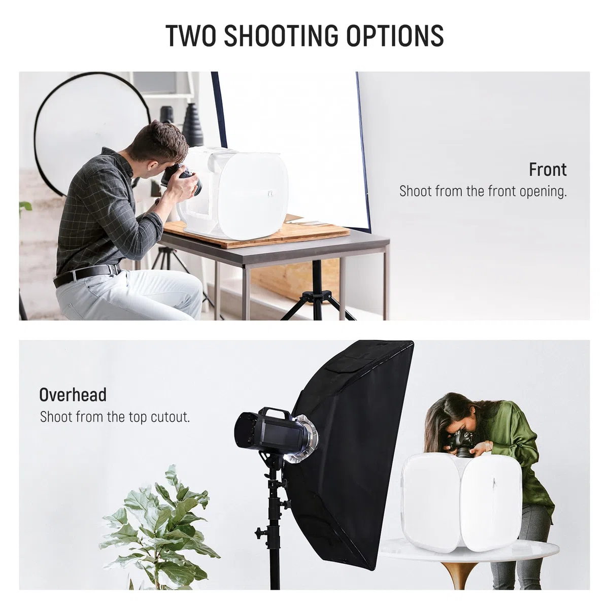 NEEWER 40CM Tenda da Tiro per Studio Fotografico, Nylon Senza Pieghe Migliorato Ammorbidimento e Diffusione di Luce, Scatola Fotografica con 4 Fondali (Rosso/Blu/Nero/Bianco) per Fotografia, STL-40