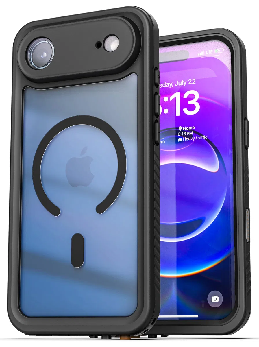 ENCASED per iPhone 17 Air Cover Impermeabile con Pulsante Controllo Fotocamera [IP-68] Custodia Full-Body con Proteggi Schermo Integrato (Compatibile MagSafe)