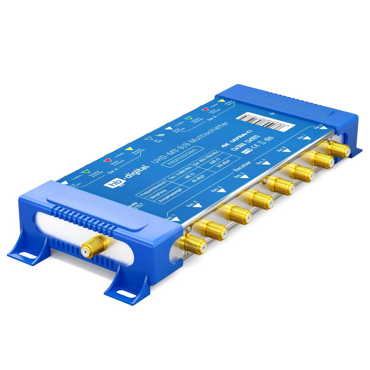 HB-Digital Multiswitch pmse 9/8 HB-DIGITAL 2X SAT fino a 8 x abbonato/ricevitore per Full HDTV 3D 4K UHD