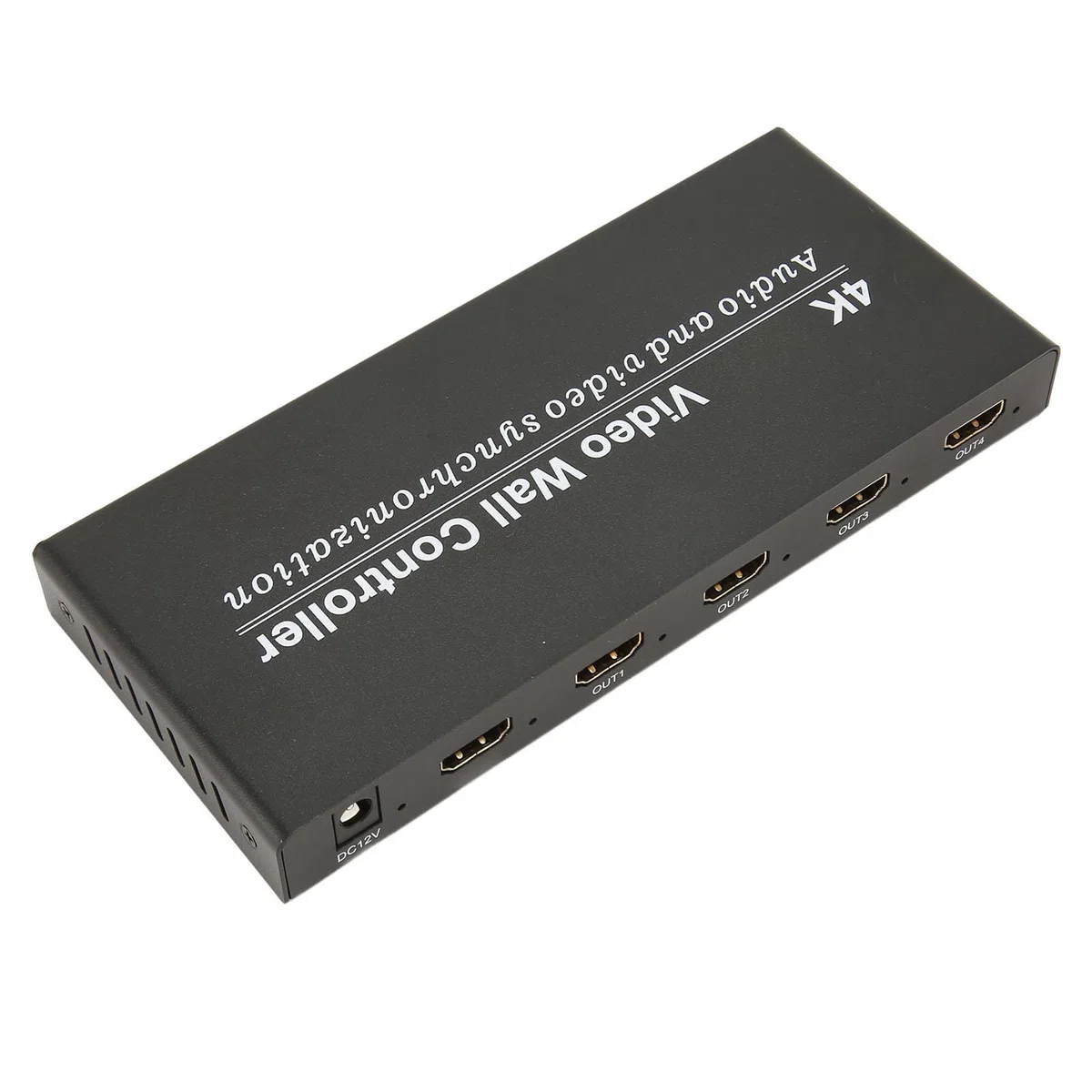 Processore TV Wall Link, Interfaccia Multimediale HD 1 in 4 Uscite Controllo Pulsanti Processore Video Wall 100-240 V 9 modalità per Laptop per Proiettore (Spina europea)