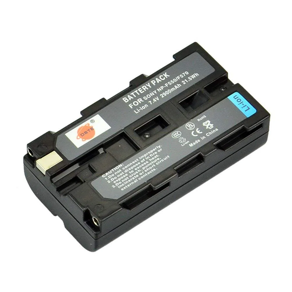 DSTE 2-pacco NP-F550 NP-F570 Ricambio Batteria + Caricabatteria Compatibile per Sony CCD-TR818 CCD-TR87 CCD-SC55 CCD-SC6 CCD-SC65 CCD-SC7 CCD-TR67
