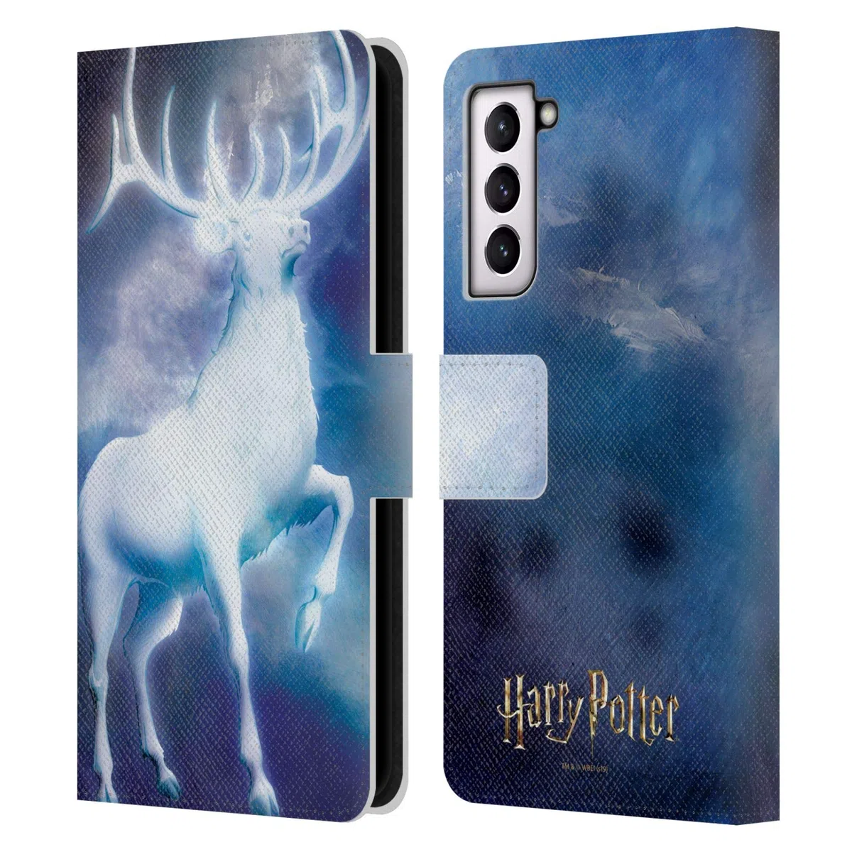 Head Case Designs Licenza Ufficiale Harry Potter Stag Patronus Prisoner of Azkaban II Custodia Portafoglio in Pelle Compatibile con Samsung Galaxy S21 5G