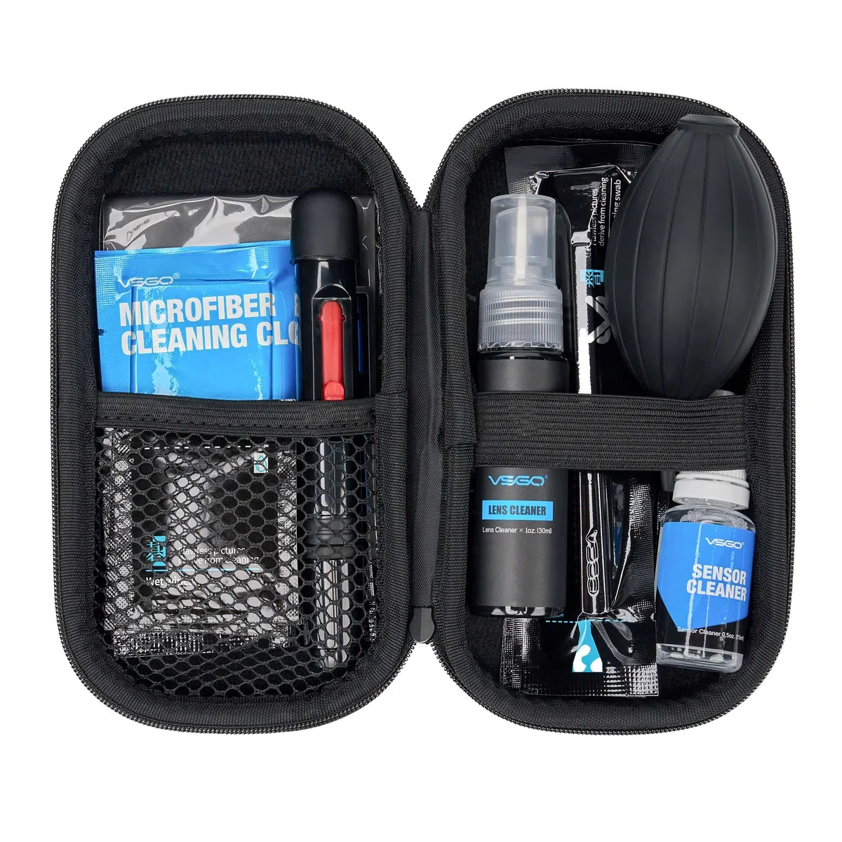 VSGO DKL-20 - Kit di pulizia professionale per fotocamere con sensore APS-C, tamponi per la pulizia dell'obiettivo, penna per la pulizia dell'obiettivo, compatibile con fotocamere DSLR Canon, Nikon,