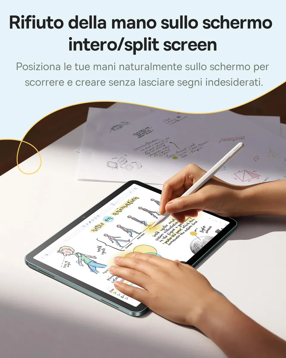 [1:1 Originale] Baseus Penna Compatibile con iPad 2018-2025, Abbinamento Illimitato, 32 Funzioni Personalizzabili, 17h Batteria, Pencil per iPad 6/7/8/9/10, Pro 11“/12.9“/13“, Air 3/4/5/6, mini 5/6