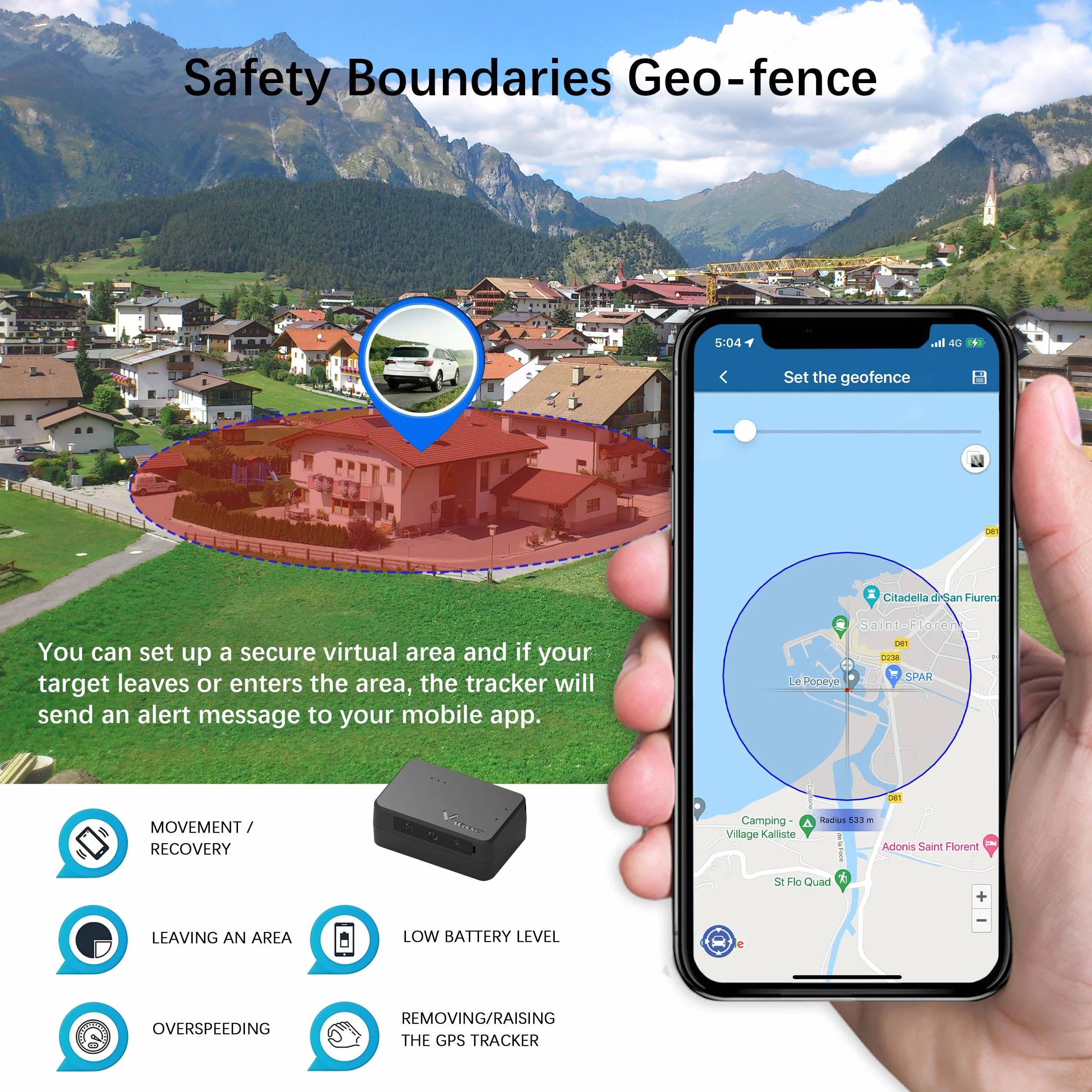 4G Mini Localizzatore GPS per Auto con Scheda SIM 1500mAh Batteria 60 Giorni di Standby Magnetico Micro GPS Tracker Spia Dispositivo Antifurto Impermeabile Localizzatore per Veicoli Moto 4G TK903