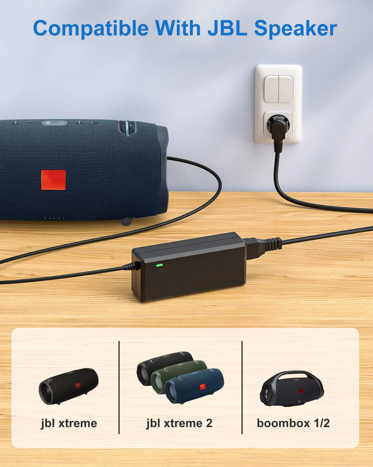 JBL Xtreme - Cavo di ricarica per JBL Xtreme 2 Xtreme Plus JBL Bluetooth Speaker JBL Boombox, 5,5 x 2,5 mm, 19 V, 3,43 A