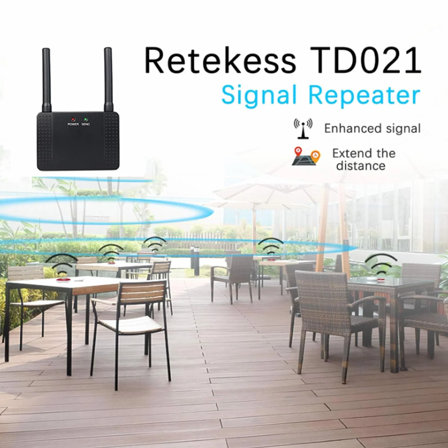 Retekess T128 Cercapersone Ristorante, Sistema di Chiamata Wireless, 48 Ore di Standby,1 Orologio e 20 Pulsanti di Chiamata e 1 Amplificatore Segnale, per Ristorante Bar Pizzeria