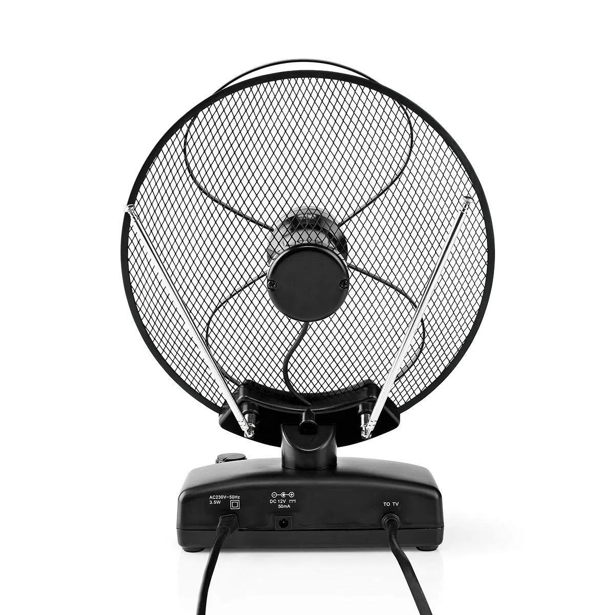 Nedis - Antenna HDTV - Guadagno 30-36 dB - FM/VHF/UHF - Portata 0-25 km - per interni