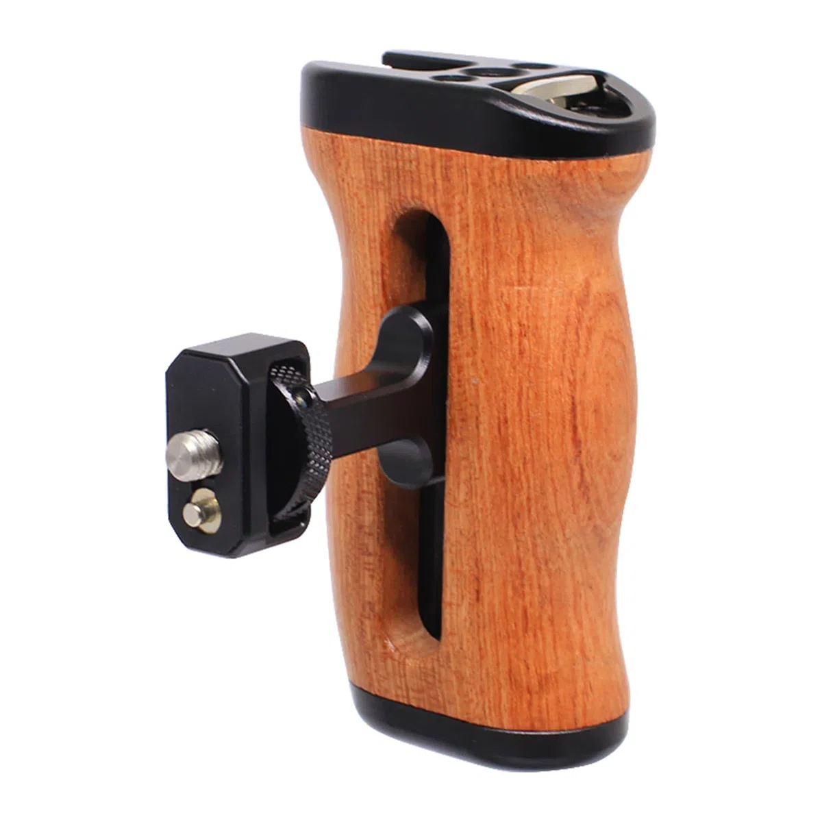 Maniglia laterale in legno compatibile con ARRI 1/4" e 3/8", maniglia sinistra/destra regolabile per EOS R50V/RP/R50/R100/R7/R8, Alpha A7R V/A7 IV/A7S III/7R V/S III/A7R IV, A6700/FX30/FX3