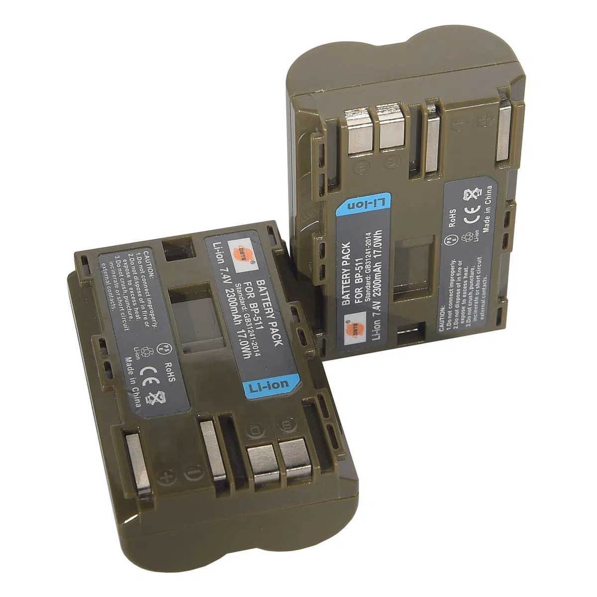 DSTE 2PCS BP-511 BP-511A BP511 Ricaricabile Batteria per Canon EOS 300D 5D 10D 20D 30D 40D 50D