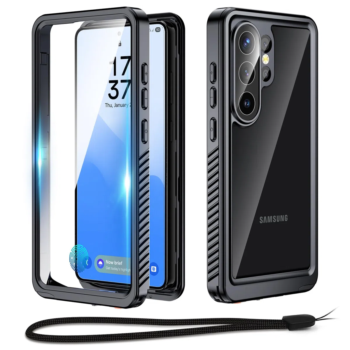 Beeasy Cover per Samsung S26 Ultra Impermeabile IP68, 360 Militare Antiurto Indistruttibile Resistente Doppia Rugged Protezione Custodia, Ermetica Antipolvere Subacquea Waterproof Case, 6,9", Nero