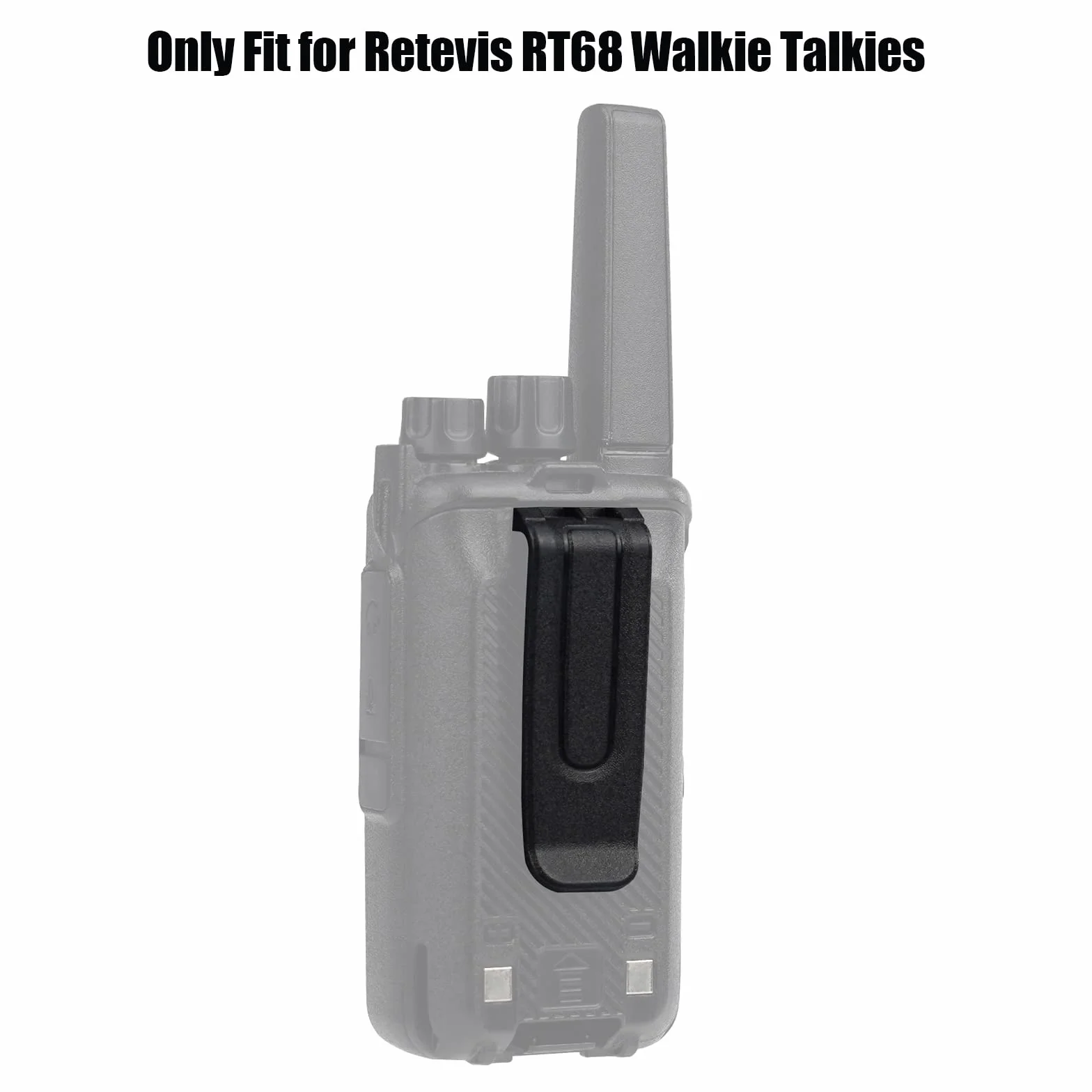 Retevis RT68 - Clip per cintura Walkie Talkie, con clip per cintura, compatibile solo con radio RT68 a 2 vie (confezione da 6)