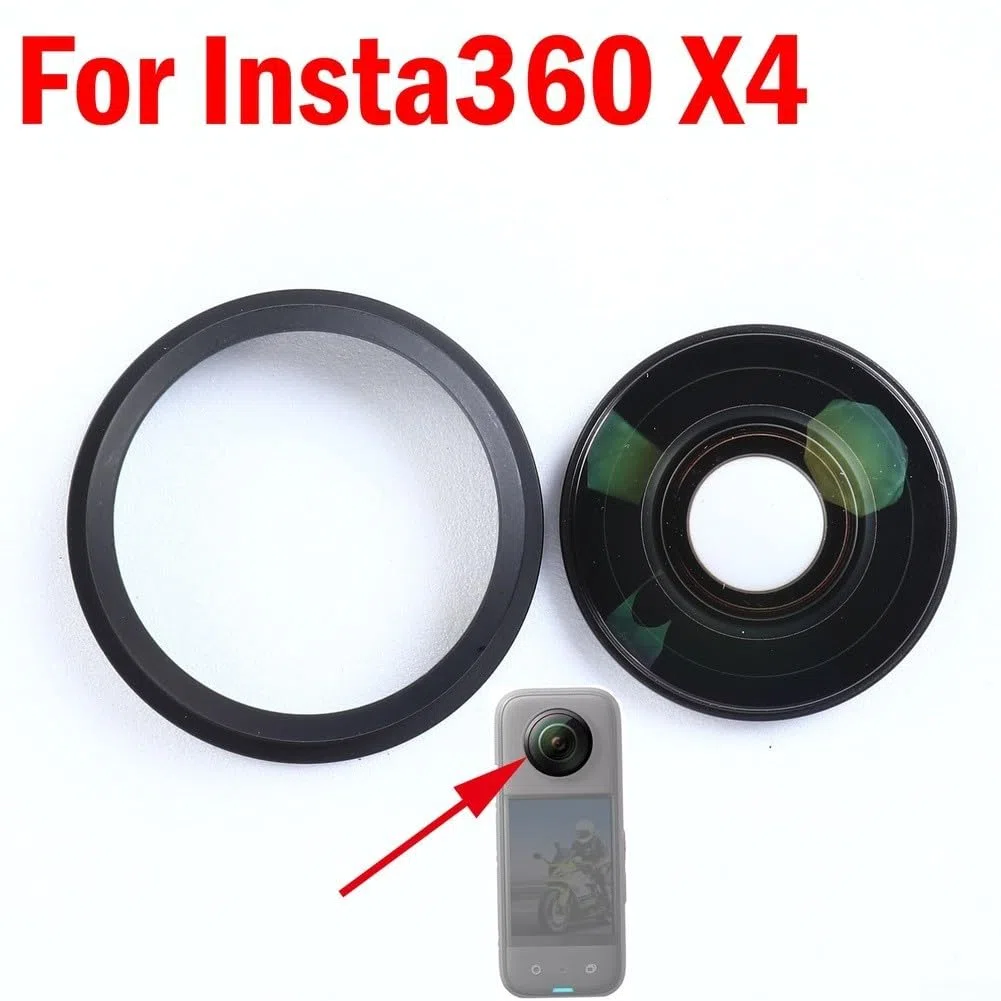 Obiettivo in vetro ottico di alta qualità per fotocamera Insta360 X4, parti di ricambio per accessori per obiettivo fotocamera panoramica