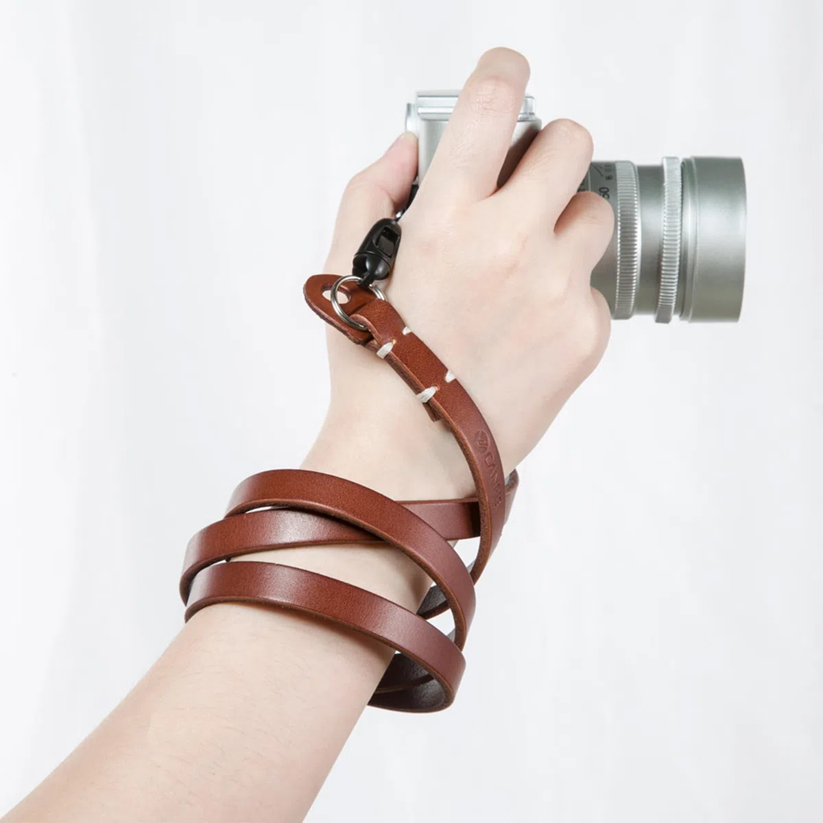 Tracolla per fotocamera con collare in pelle naturale per fotocamera DSLR SLR compatta per Sony, Canon, Pentax, Nikon, Olympus, ecc