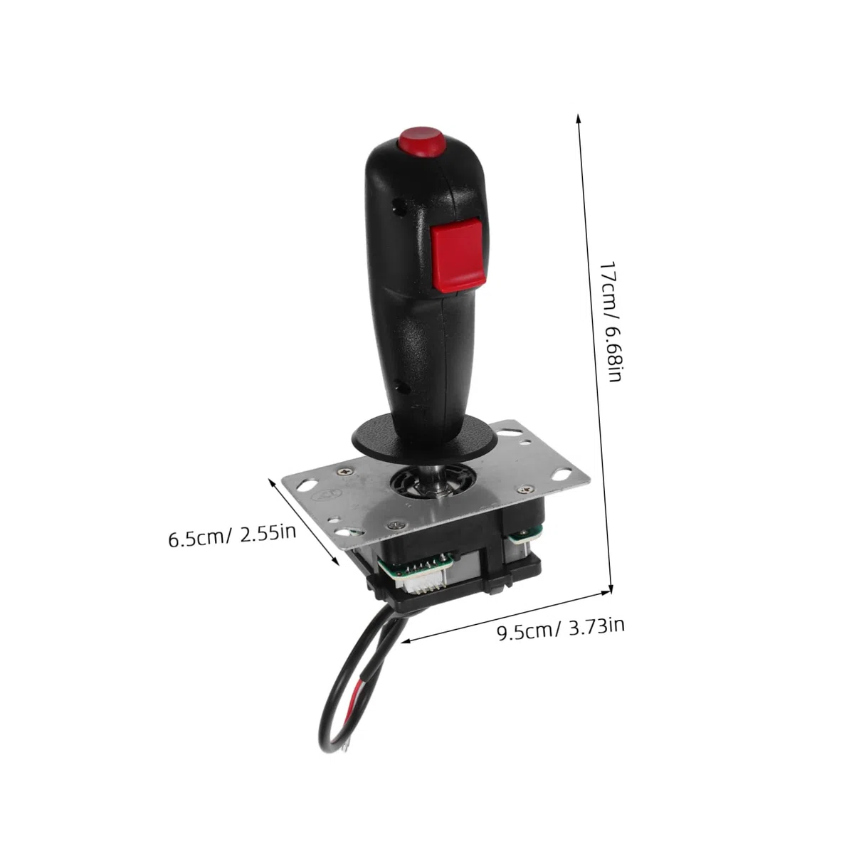 DECHOUS Joystick per Simulatori di Aeroplani Micro Interruttore, Maniglia in Plastica e Ferro, Controllo Preciso per Giochi di Aeroplano, Design Unico e Impugnatura Confortevole