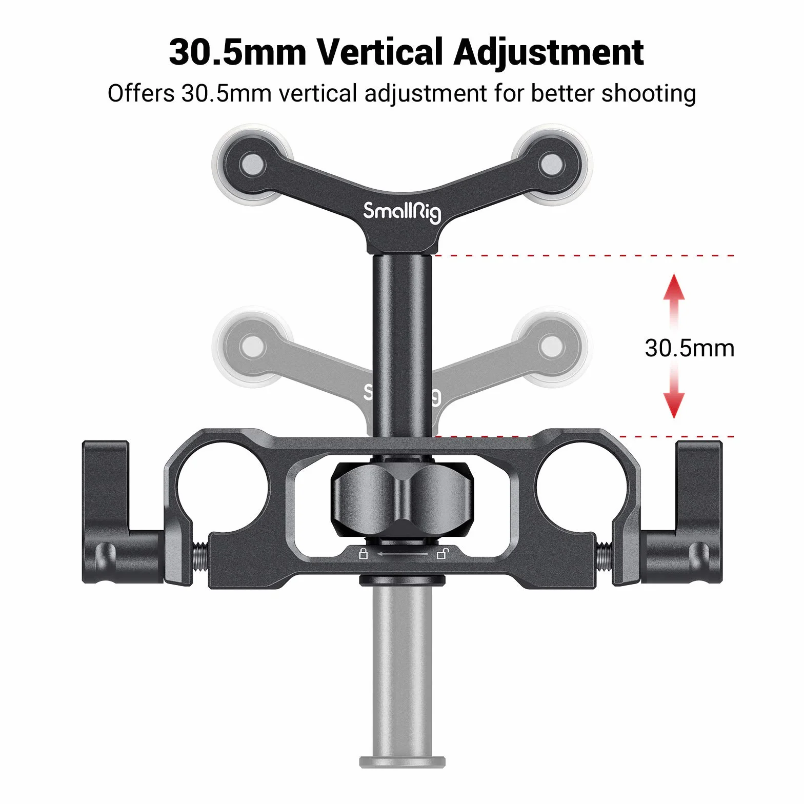 SMALLRIG Lens Support Supporto per Obiettivo con Morsetto per Obiettivo Universale - 2727